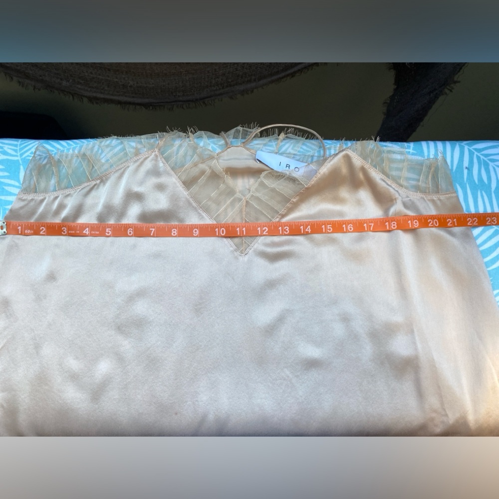 IRO Silk Berwyn Lace Camisole 44 Cream - Picture 7 of 9